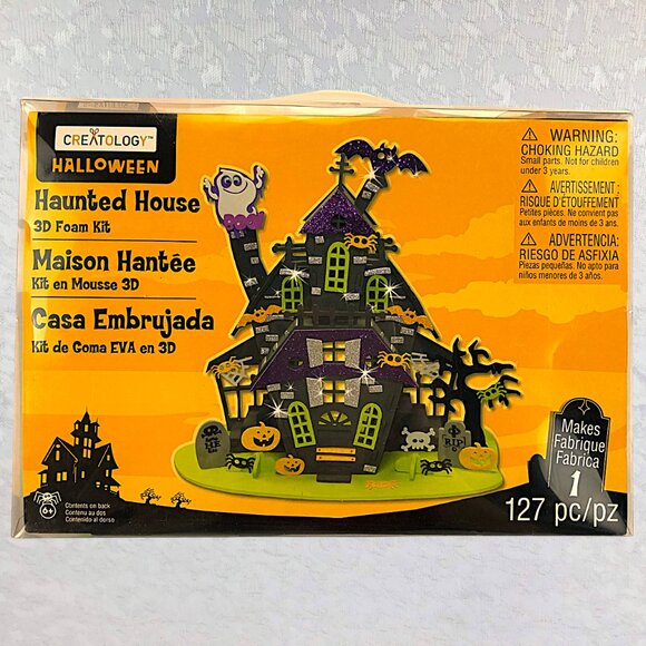 Creatology Rare Vintage Halloween Haunted House 3D Foam Kit with 127 pieces - Picture 1 of 4